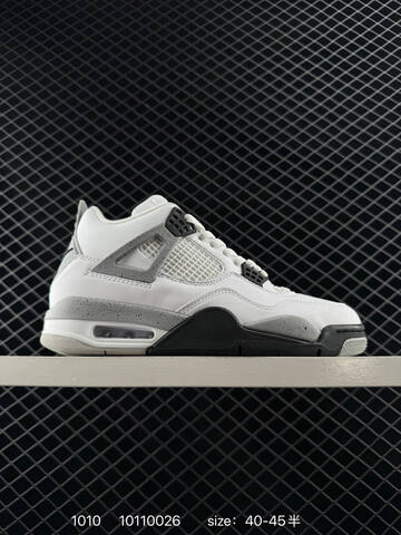 Jordan Air Jordan 4 Retro White Grey Blue Red Black EU 40-45 Basketball Shoe - Men's (BS-80552)