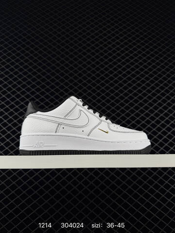 Nike Air Force 1 07 White Black Gold 36-45 Lifestyle - Unisex (BS-73720)
