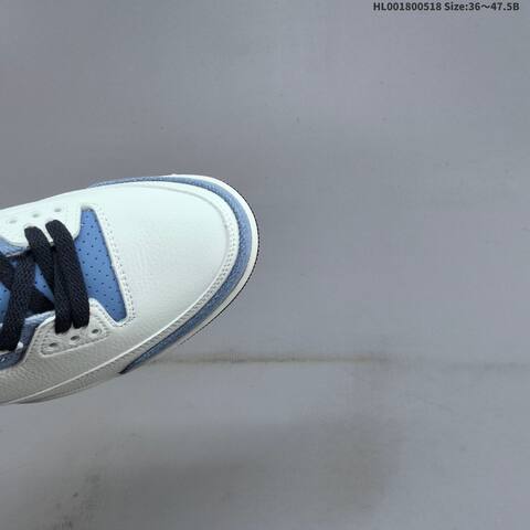 Jordan Air Jordan 3 White Denim Blue Navy Red 36 47 5 Basketball - Unisex (BS-65933)