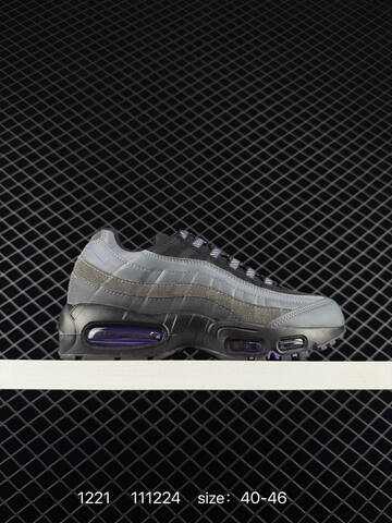 Nike Air Max 95 Gray Silver And White Black Gray And White With Volt Blue Accents EU 40-46 Running - Men's (BS-73552)