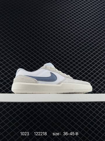 Nike SB Force 58 CZ2959-002 Light Grey White With Blue-grey Swoosh EU 36-45 Skate - Unisex (BS-74631)