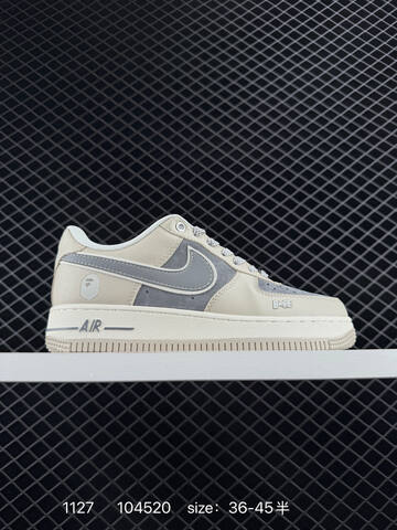 Nike Air Force 1 07 Low Cream Grey Navy Blue Assorted EU 36-45 5 Lifestyle - Unisex (BS-73974)