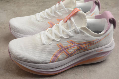 ASICS GEL NIMBUS 27 1012B753 101 White Purple Orange US 8 5 EUR 42 UK 7 5 CM 26 5 Running Shoe Running Sneakers - Men's (BS-59748)