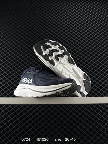 HOKA ONE ONE Clifton 10 Dark Navy Off White Gray EU 36-45 Running Shoe Running Sneakers - Unisex (BS-86540)