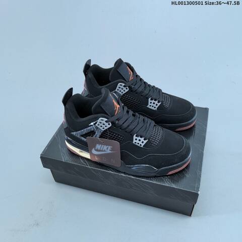 Jordan Air Jordan 4 Retro London Black Grey Burgundy Cream EU 36-47 5 Basketball - Unisex (BS-66066)