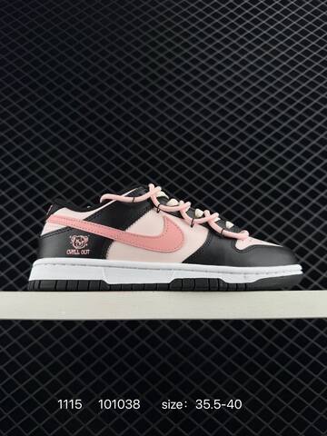 Nike Dunk Low Black Pink White 35 5-40 Skate - Unisex (BS-74194)