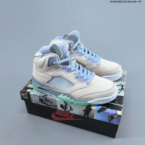 Jordan Air Jordan 5 Retro SE Easter Cream Lavender Light Blue Mint Green 36 47 Basketball - Unisex (BS-66930)