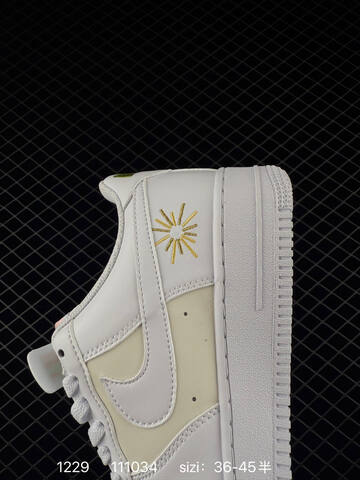 Nike Air Force 1 07 Low Join Forces IQ1143-100 White Cream With Yellow And Multicolor Embroidery EU 36-45 5 Lifestyle - Unisex (BS-73416)