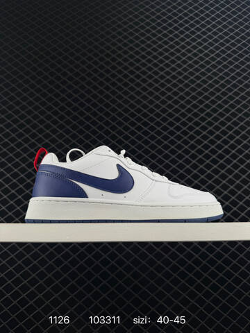 Nike Court Borough Low 2 Black Red White EU 40-45 Casual - Men's (BS-73982)