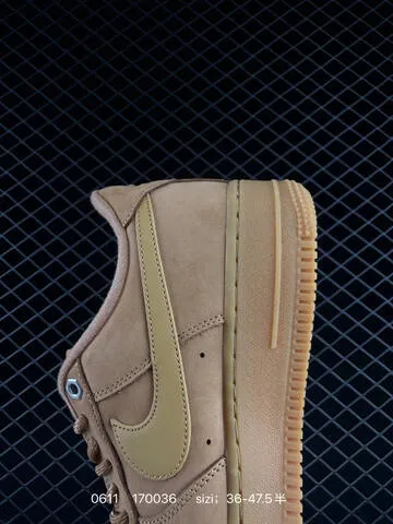 Nike Air Force 1 Low Wheat Tan Gum Light Brown EU 36-47 5 Skate - Unisex BS-70837