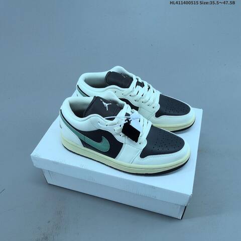 Jordan Air Jordan 1 Low Light British Tan Black Light Blue 35 5 47 5 Casual - Unisex (BS-65949)