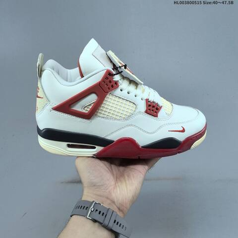 Jordan Air Jordan 4 Nigel Sylvester x Sail Cinnabar Sail Cinnabar Black 40 47 5 Basketball - Men's (BS-65971)