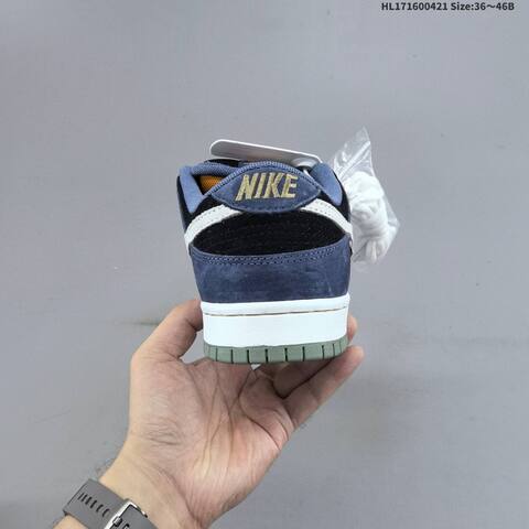 Nike SB Dunk Low Navy Black Light Grey White Olive EU 36-46 Skate Shoe - Unisex (BS-60596)