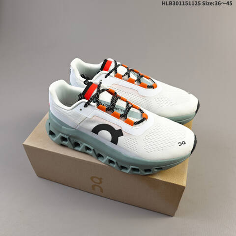 On Cloudmonster White Navy Orange Lime Gray EU 36-45 Running Shoe Running Sneakers - Unisex BS-69770