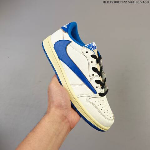 Jordan Air Jordan 1 Low x Travis Scott White Blue EU 36-46 Lifestyle - Unisex (BS-63243)