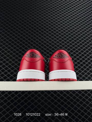 Jordan Air Jordan 1 Low OG White Red Black EU 36-46 Sneaker - Unisex BS-80412
