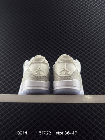 Jordan Air Jordan 3 Retro White Light Grey Ice Blue EU 36-47 Basketball Shoe - Unisex BS-80713