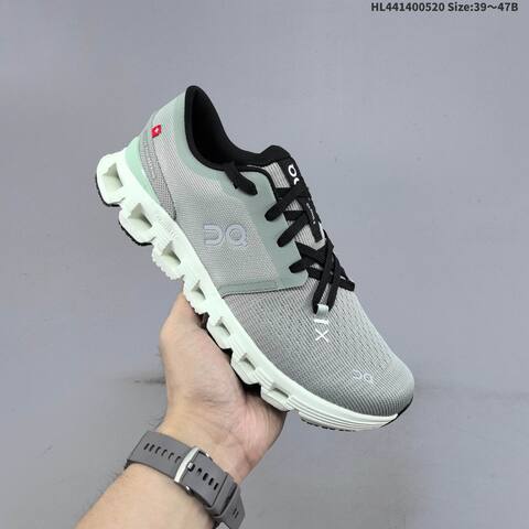 On Cloud X 4 Grey Black Mint White EU 39-47 Running Shoe Running Sneakers - Unisex (BS-69533)