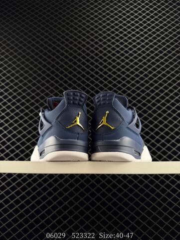 Jordan Air Jordan 4 Retro Navy Blue White Gold EU 40-47 Basketball Shoe - Men s BS-81127