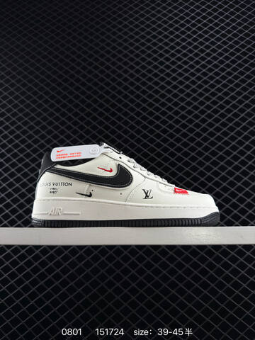 Nike Air Force 1 Low Louis Vuitton Off White Black Red EU 39-45 Sneaker - Unisex (BS-80989)