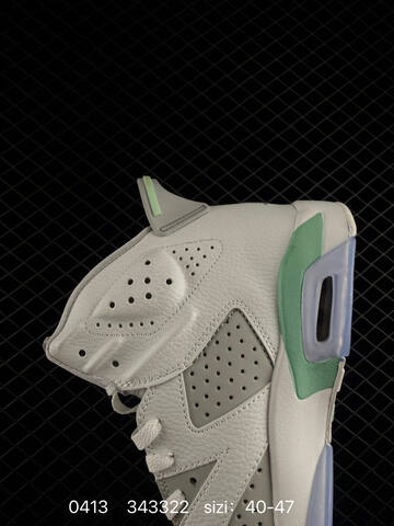 Jordan Air Jordan 6 Retro White Grey Mint Green EU 40-47 Basketball Shoe - Men s BS-79492