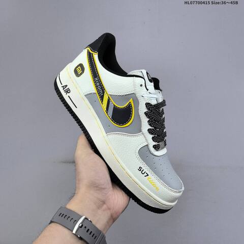 Nike Air Force 1 07 Low White Grey Black Yellow EU 36-45 Sneaker - Unisex BS-60710