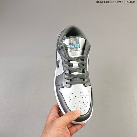 Jordan Air Jordan 1 Low OG HV4398-014 Grey White EU 36-46 Casual - Unisex (BS-63609)