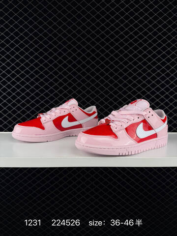 Nike Dunk Low Pink Red White EU 36-46 5 Skate - Unisex (BS-73377)
