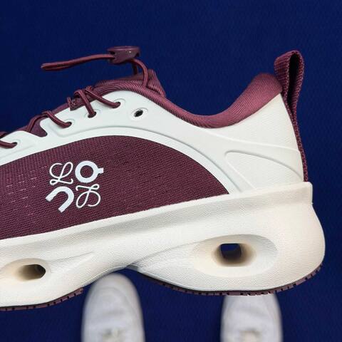 LOEWE x On Cloudsol Burgundy Off White Running Shoe Running Sneakers BS-86759
