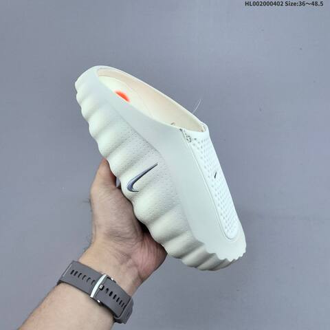 Nike Swoosh Lo Light Beige Silver Orange EU 36-48 5 Slides - Unisex BS-60984