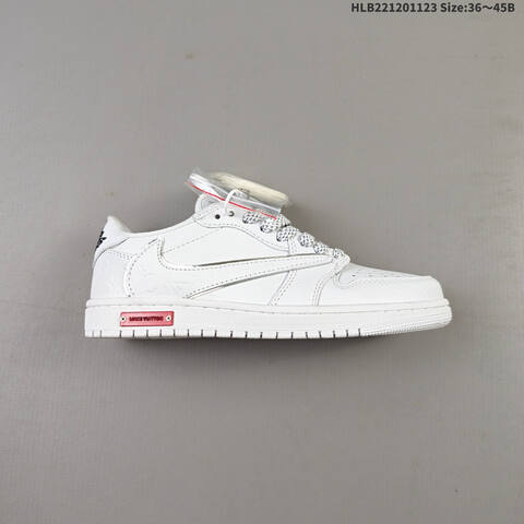 Louis Vuitton Air Jordan 1 x Travis Scott DIY White Grey Orange EU 36-45 Casual - Unisex (BS-63184)