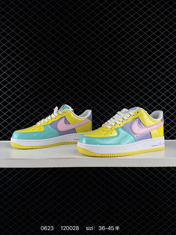 Nike Air Force 1 Low Easter IQ9706-701 Yellow Turquoise Purple Pink White EU 36-45 Sneaker - Unisex (BS-70646)