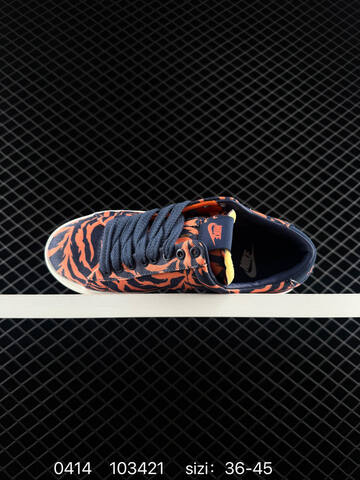 Nike Blazer Low 77 Jumbo Navy Blue Orange Tiger Print Sail EU 36-45 Lifestyle - Unisex (BS-72100)