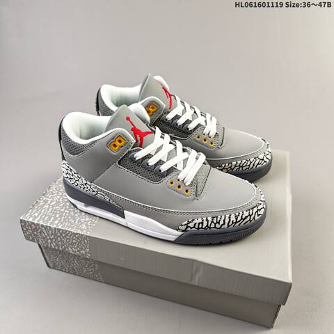 Jordan Air Jordan 3 Retro White Red EU 36-47 Basketball - Unisex BS-63440