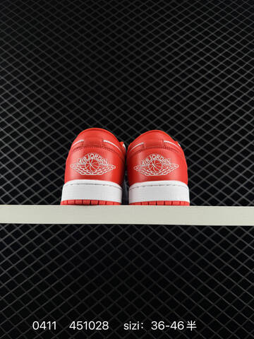 Jordan Air Jordan 1 Low White Red EU 36-46 Basketball Shoe - Unisex BS-79510