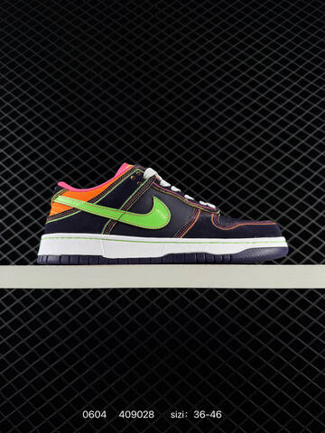Nike SB Dunk Low Dark Purple Green Orange Pink White EU 36-46 Skate - Unisex (BS-70985)