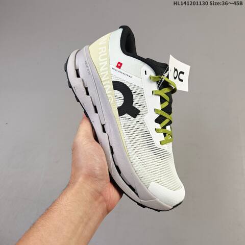 On Cloudultra 3 White Black Lime Gray EU 36-45 Trail Shoe Trail Running Sneakers - Unisex (BS-69758)