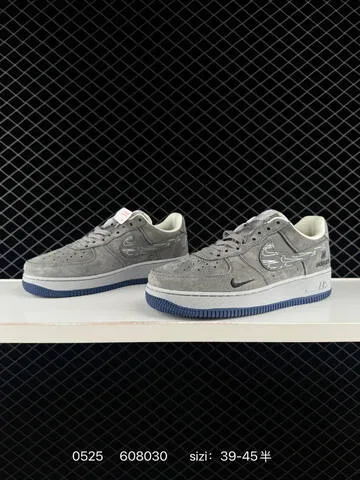 Nike Air Force 1 Low Grey White Navy Black EU 39-45 Skate - Unisex BS-71213