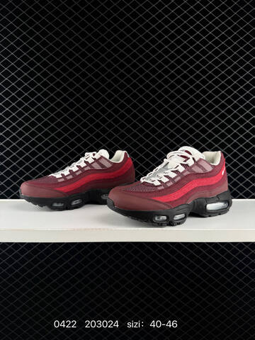 Nike Air Max 95 TT Burgundy Red Black White EU 40-46 Lifestyle - Men s BS-71938