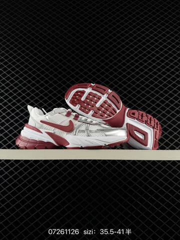 Nike V2K Run White Silver Burgundy EU 35 5-41 Running - Unisex (BS-70071)