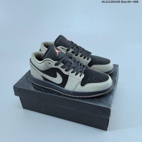 Jordan Air Jordan 1 Low White Blue Navy 36 46B Basketball - Women's (BS-67049)