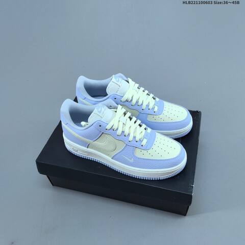 Nike Air Force 1 07 Low Dark Blue Light Blue White Gum EU 36-45 Sneaker - Unisex (BS-59981)