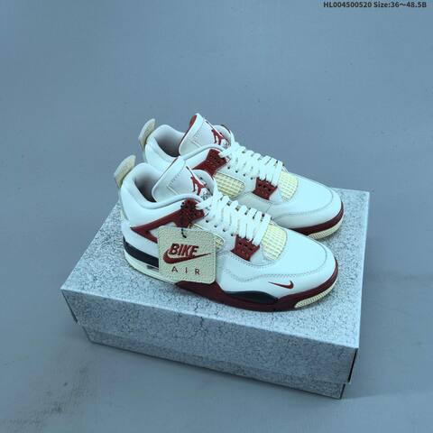 Jordan Air Jordan 4 Sail Cinnabar White Black 36-48 5 Basketball - Unisex (BS-65912)