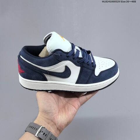 Jordan Air Jordan 1 Low Navy Blue White Light Blue Red 36-46 Lifestyle - Unisex (BS-65851)