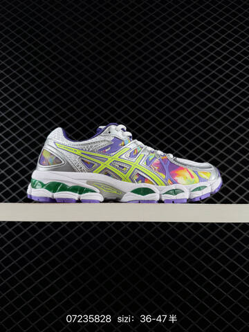 ASICS GEL NIMBUS 16 Blue Neon Yellow Silver White EU 36-47 Running Shoe Running Sneakers - Unisex (BS-81710)