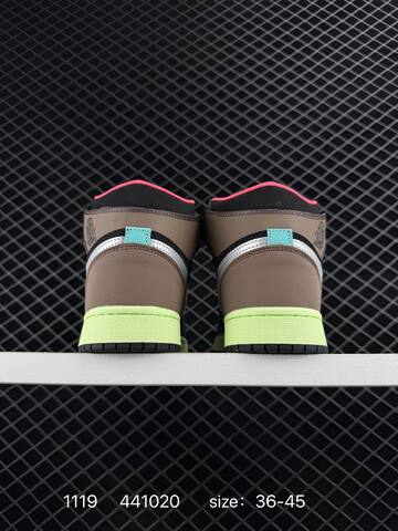 Jordan Air Jordan 1 Retro High 555088-009 Black Blue Brown Silver Neon Green Yellow Pink EU 36-45 Sneaker - Unisex BS-80238