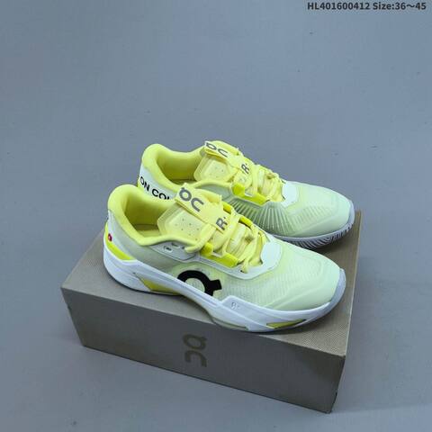 On THE ROGER Pro Pale Lime Neon Yellow White Black EU 36-45 Tennis Shoe Casual Sneakers - Unisex (BS-69616)