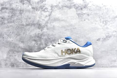 HOKA Rincon 4 White Blue Gold Running Shoe Running Sneakers (BS-59406)