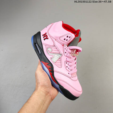 Jordan Air Jordan 5 x Awake NY Pink Red Grey Black EU 36-47 5 Basketball - Unisex (BS-63285)