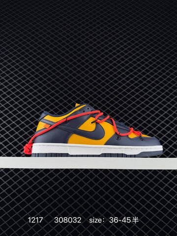 Nike SB Dunk Low x Off-White Green White Orange EU 36-45 Skate - Unisex (BS-73650)